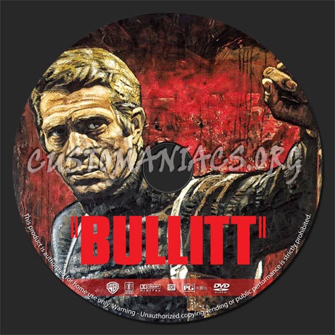 Bullitt (1968) dvd label