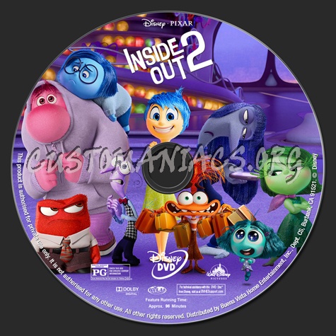 Inside Out 2 dvd label