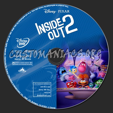 Inside Out 2 dvd label