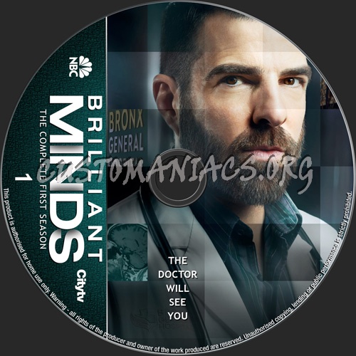 Brilliant Minds Season 1 dvd label