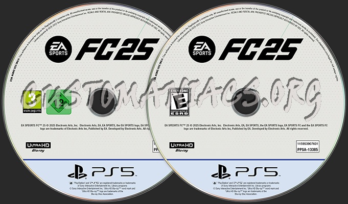 EA Sports FC 25 (EU - US - PS5) Custom Label dvd label