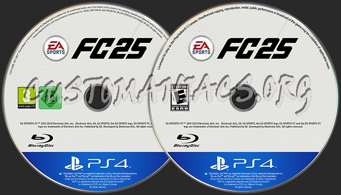 EA Sports FC 25 (PS4) Custom Labels dvd label