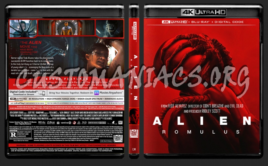 ALIEN - Romulus 4K Custom Cover v1 blu-ray cover