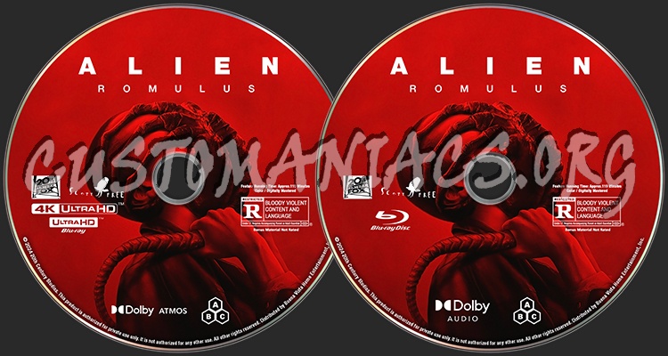 ALIEN - Romulus 4K + Blu-ray Custom Label v1 blu-ray label