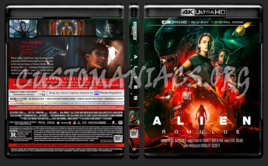 ALIEN - Romulus 4K Custom Cover v2 blu-ray cover