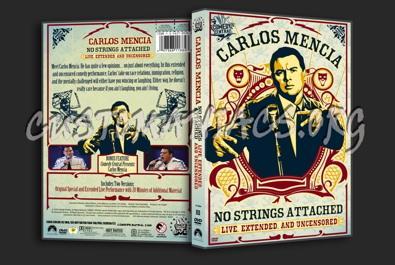 Carlos Mencia No Strings Attached dvd cover