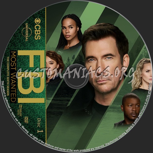 FBI Most Wanted Season 6 dvd label