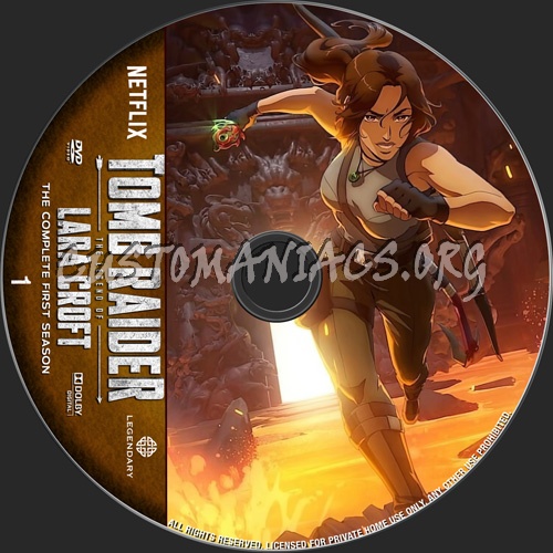 Tomb Raider:The Legend Of Lara Croft Season 1 dvd label