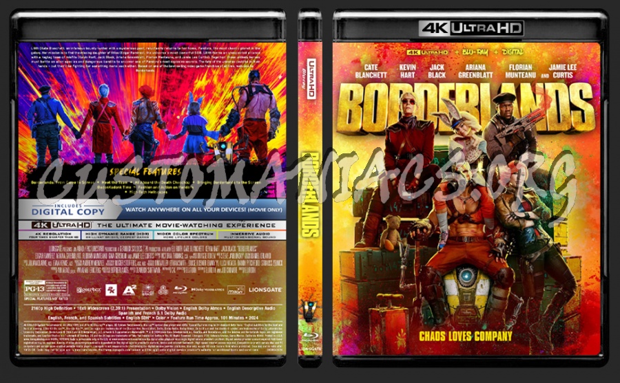 Borderlands 4K Cover blu-ray cover