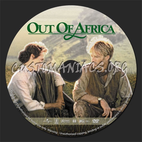 Out of Africa (1995) dvd label