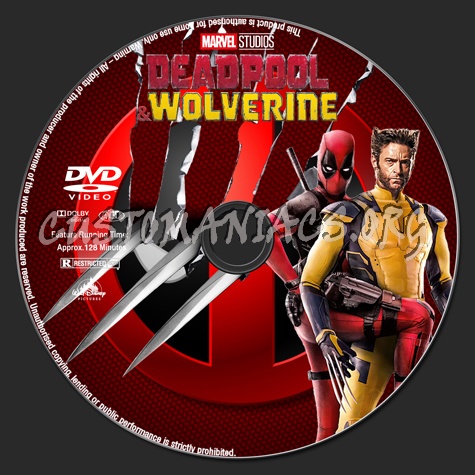 Deadpool & Wolverine dvd label