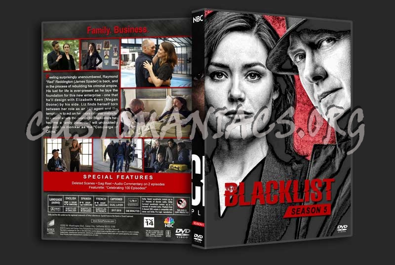 The Blacklist - The Complete Series (spanning spine) dvd cover