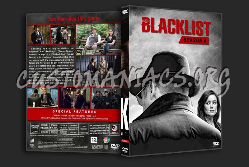 The Blacklist - The Complete Series (spanning spine) dvd cover