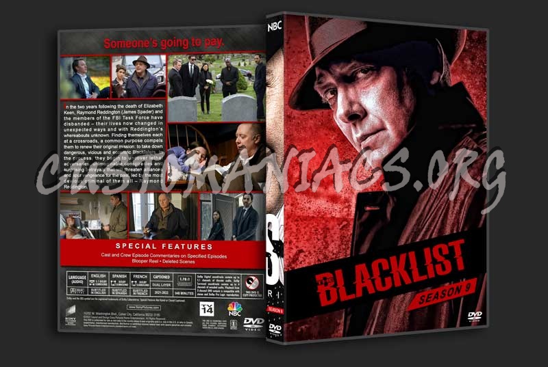 The Blacklist - The Complete Series (spanning spine) dvd cover