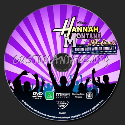 Hannah Montana - Best Of Both Worlds Concert dvd label - DVD Covers &  Labels by Customaniacs, id: 48130 free download highres dvd label