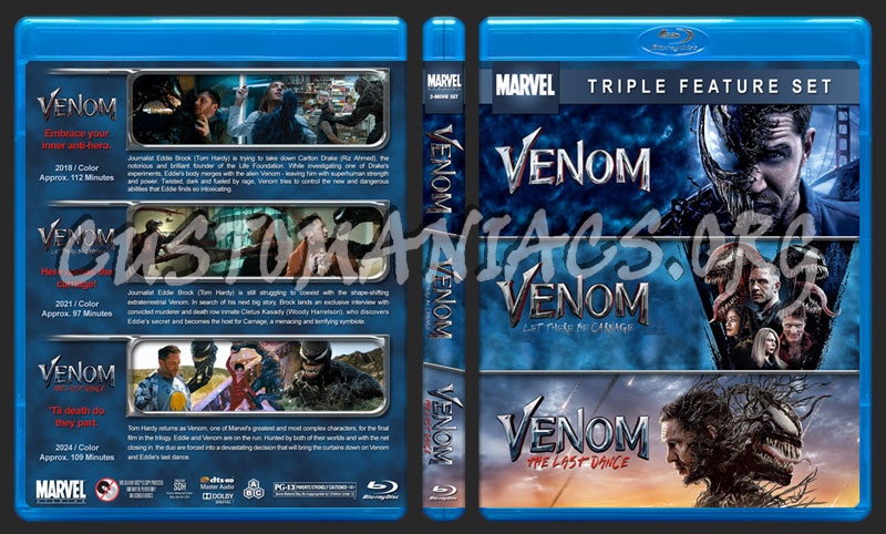 Venom Triple Feature blu-ray cover