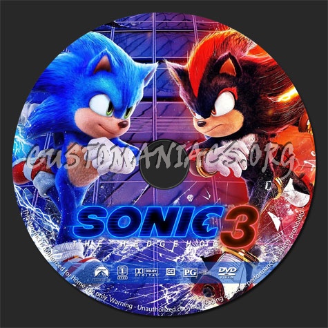 Sonic the Hedgehog 3 dvd label