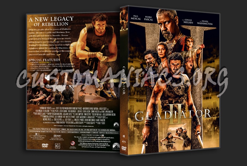 Gladiator II dvd cover