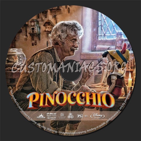 Pinocchio (2022) blu-ray label