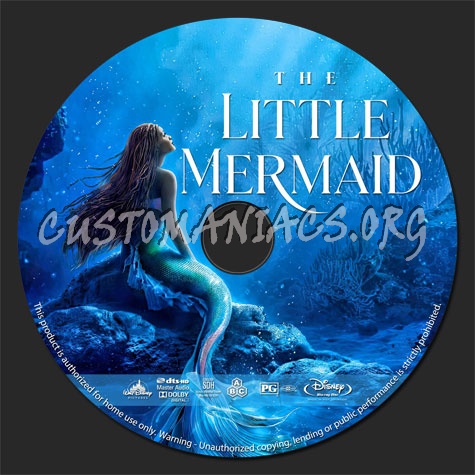 The Little Mermaid (2023) blu-ray label