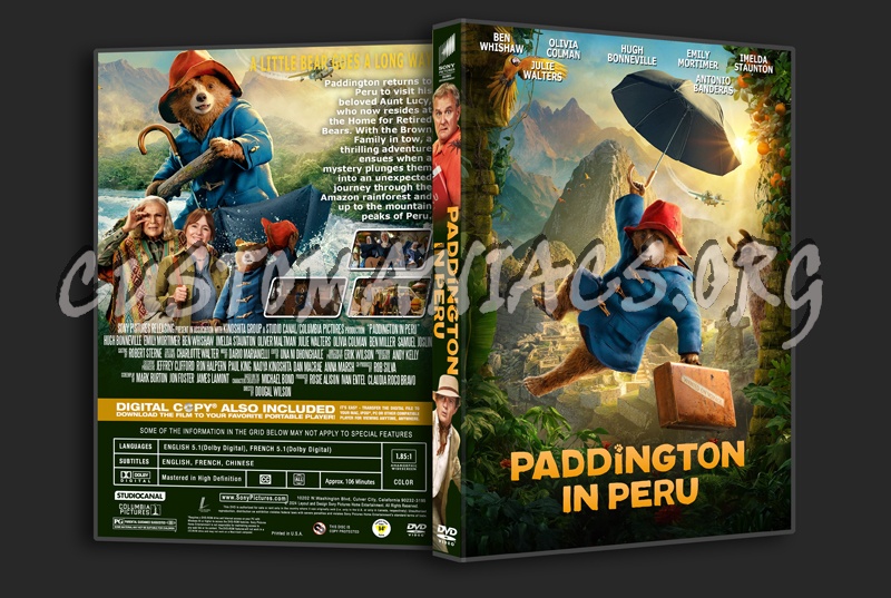 Paddington In Peru dvd cover