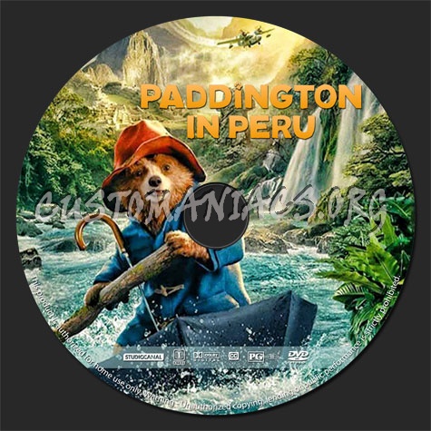 Paddington in Peru dvd label