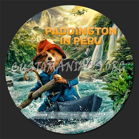 Paddington in Peru blu-ray label