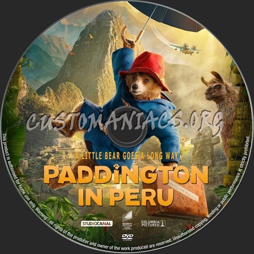 Paddington In Peru dvd label