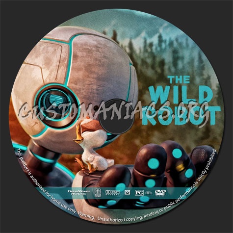 The Wild Robot (2024) dvd label