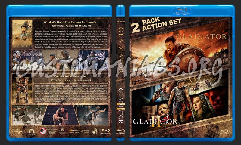 Gladiator Double Feature blu-ray cover