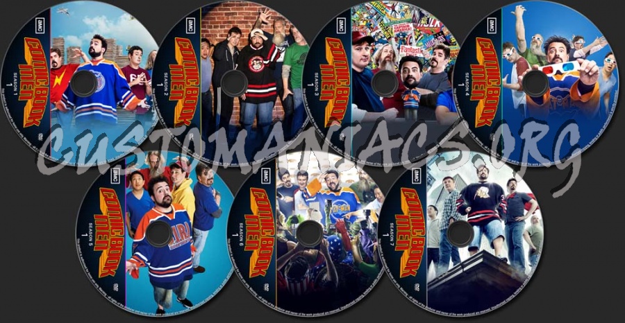 Comic Book Men Seasons 1-7 dvd label