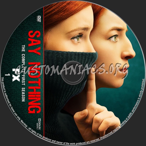 Say Nothing Season 1 dvd label