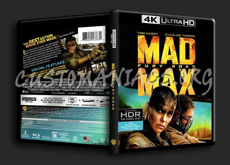 Mad Max Fury Road 4K blu-ray cover