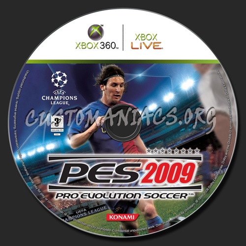 Pro Evolution Soccer 2009 dvd label - DVD Covers & Labels by