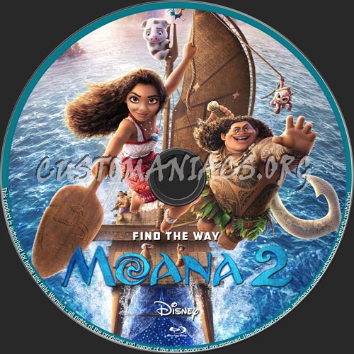 Moana 2 blu-ray label