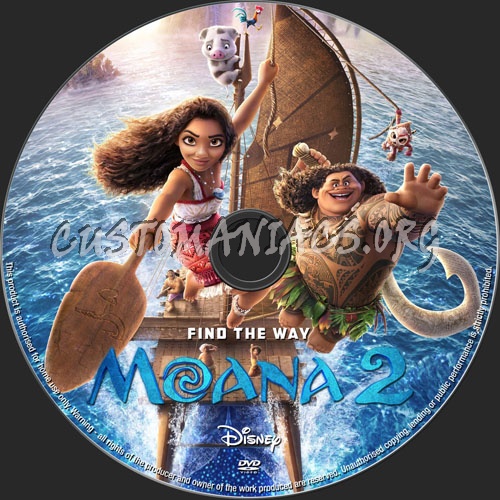 Moana 2 dvd label