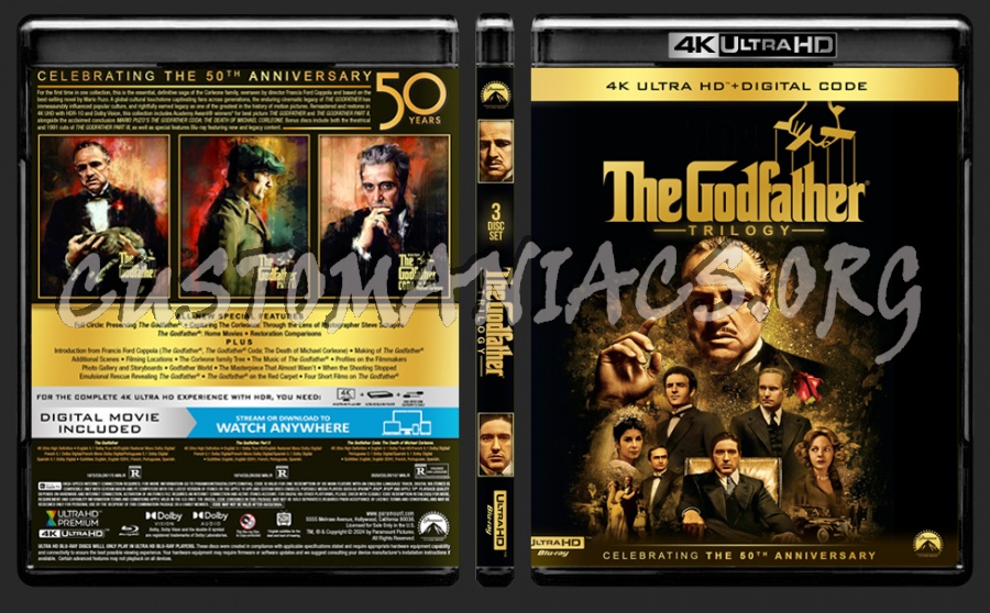 The Godfather 4K Trilogy Cover blu-ray cover