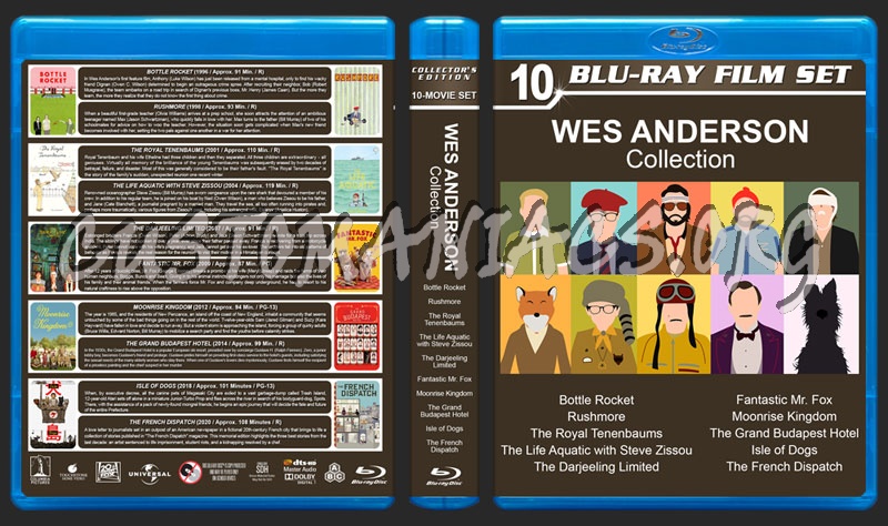 Wes Anderson Collection blu-ray cover