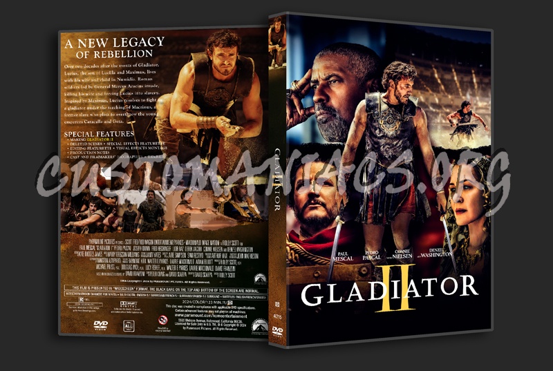 Gladiator II dvd cover