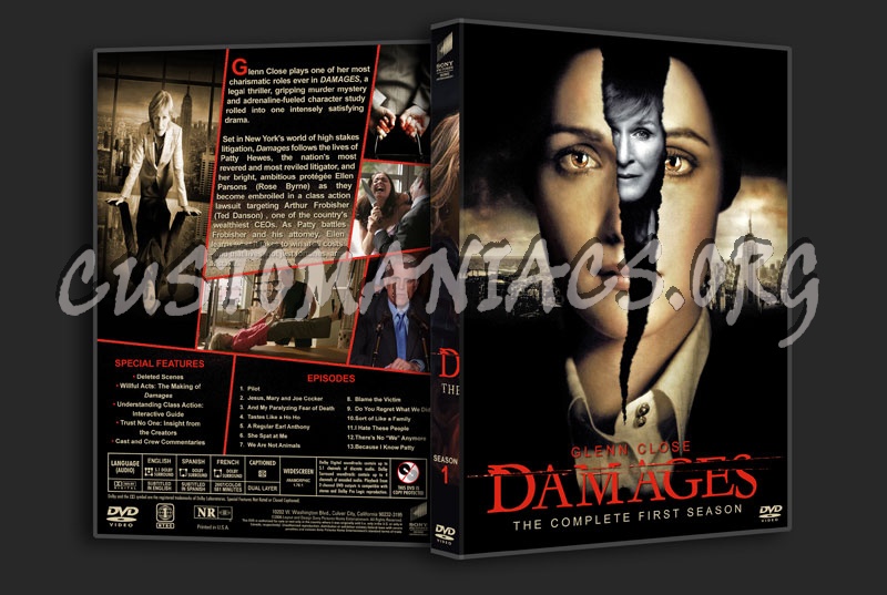 Damages - The Complete Series (spanning spine) dvd cover