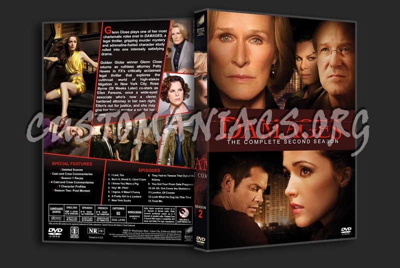 Damages - The Complete Series (spanning spine) dvd cover