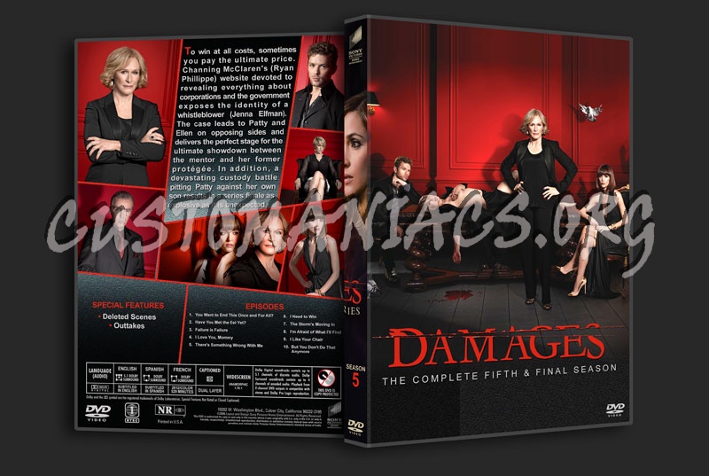 Damages - The Complete Series (spanning spine) dvd cover