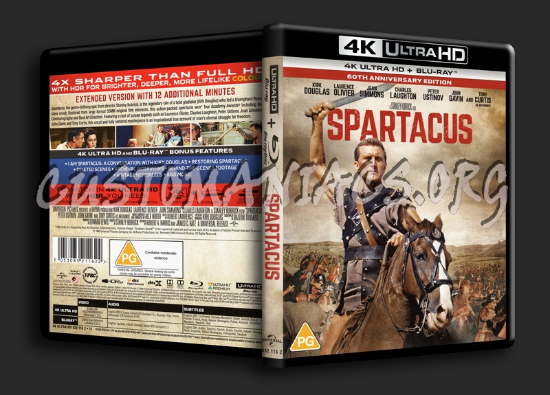 Spartacus 4K blu-ray cover