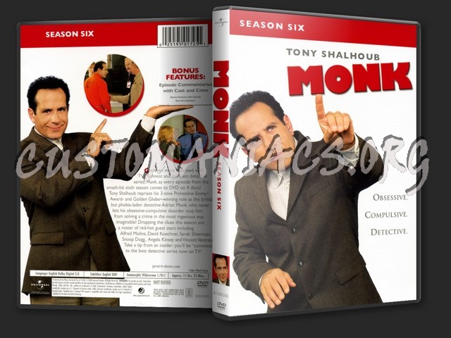 Monk Season 6 dvd cover