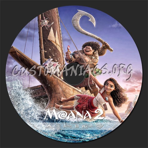 Moana 2 (2024) dvd label