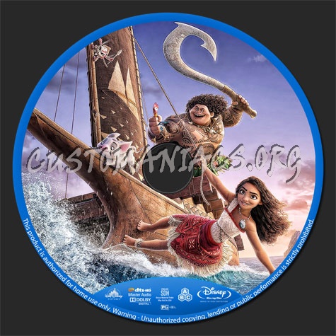 Moana 2 (2024) blu-ray label