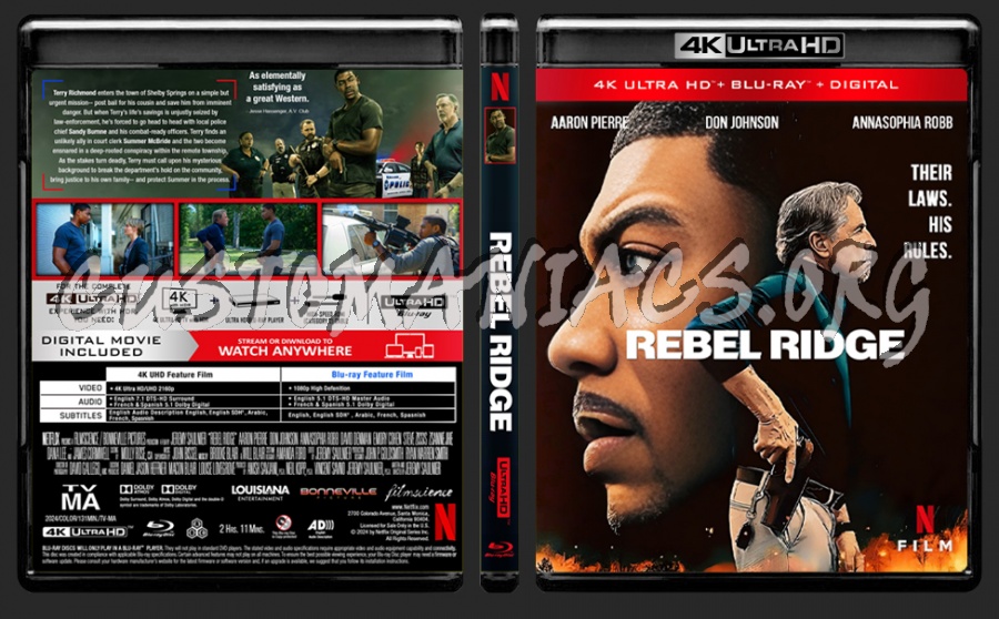 Rebel Ridge 2024 4K Cover blu-ray cover