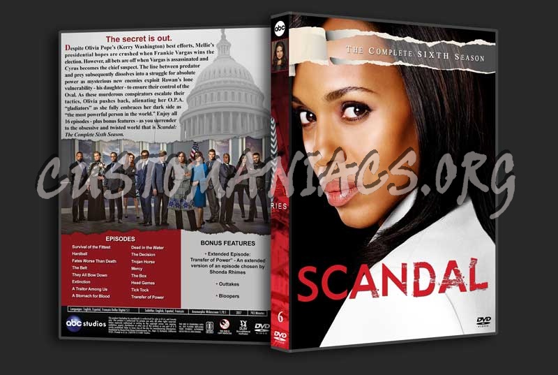 Scandal - The Complete Series (spanning spine) dvd cover