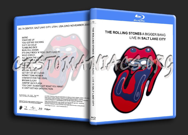 The Rolling Stones A Bigger Bang Live In Salt Lake City 2005 blu-ray cover