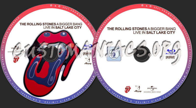 The Rolling Stones A Bigger Bang Live In Salt Lake City 2005 label blu-ray label